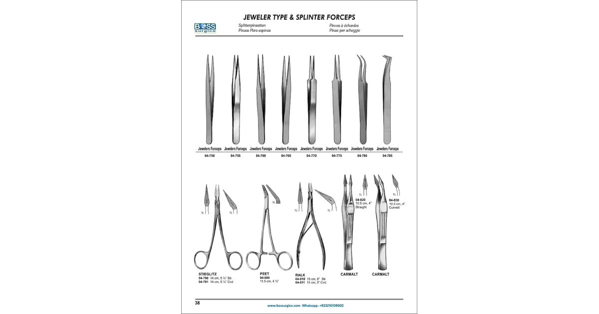 Jewelers, Stieglitz, Peet, Ralk & Carmalt Splinter Forceps | Catalog ...