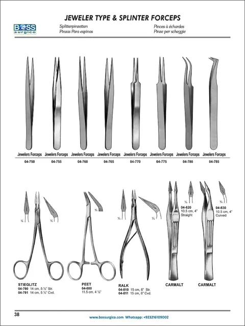 Jewelers, Stieglitz, Peet, Ralk & Carmalt Splinter Forceps | Catalog ...