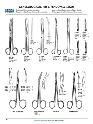 Doyen, Sims, Iris & Strabismus Scissors – Gynecological & Ophthalmic Surgical Instruments