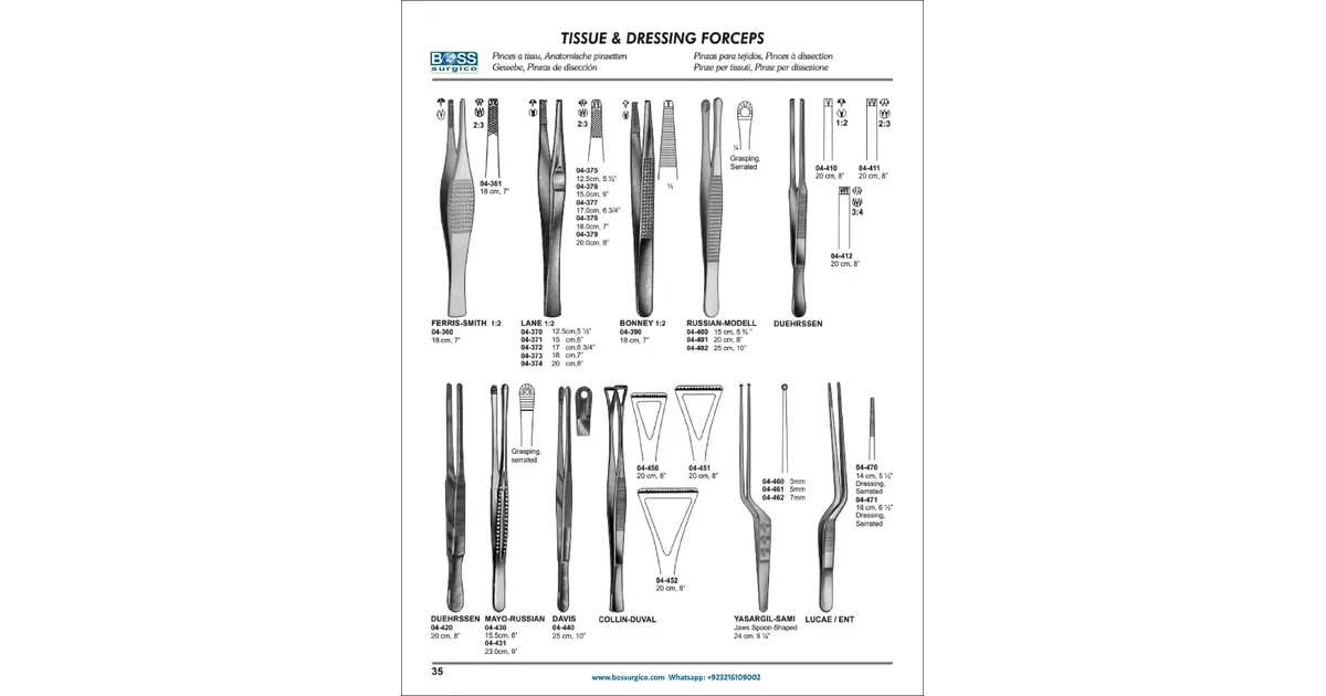 Grasping & Tissue Forceps | Ferris-Smith, Yasargil-Sami, Lucae ...