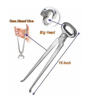 15" Professional Hoof Nippers – Heavy Duty Drop-Forged Steel Farrier Tools