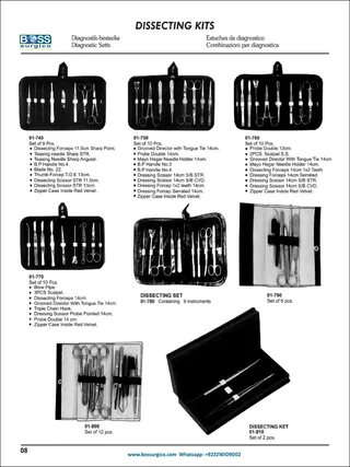 Surgical Dissecting Sets & Kits - 2 to 12 Piece Instrument Sets