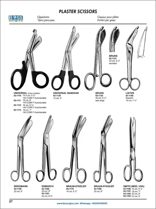 Universal, Bandage & Plaster Scissors - Bruns, Lister, Esmarch | - Boss Surgico