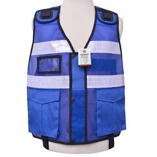 HiViz Blue Vest Medics Paramedics Ambulance First Aid Quick Response Force